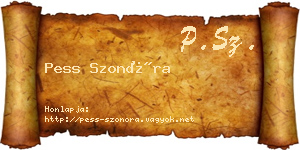 Pess Szonóra névjegykártya